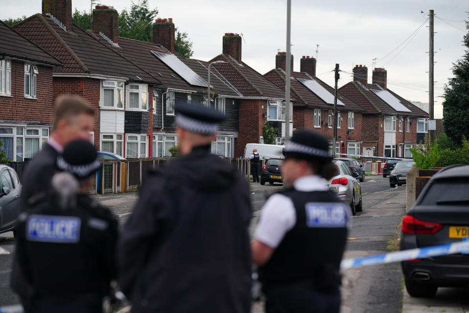 The scene in Knotty Ash, Liverpool, where a nine-year-old girl has been fatally shot. Officers from Merseyside Police have begun a murder investigation after attending a house in Kingsheath Avenue at 10pm Monday following reports that an unknown male had fired a gun inside the property. Picture date: Tuesday August 23, 2022.