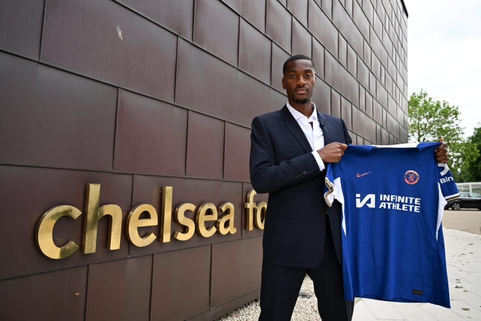 Done deal! Tosin Adarabioyo has signed a four-year contract at Stamford Bridge (Chelsea FC via Getty Images)