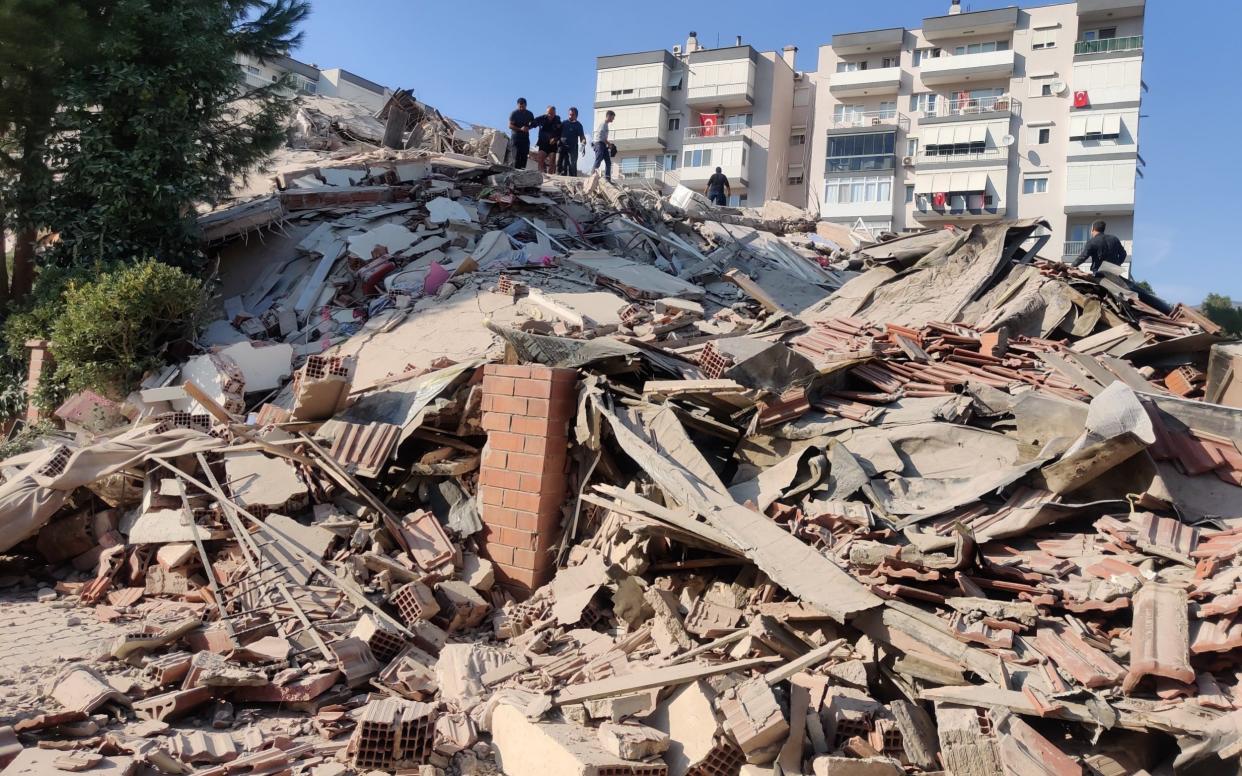 Buildings in Izmir, Turkey, were leveled by the earthquake - Anadolu Agency /Anadolu 