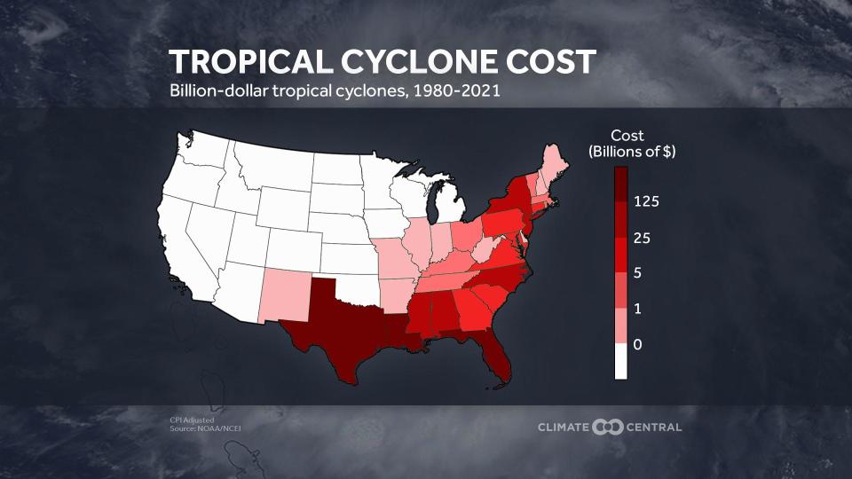 Cost of tropical cyclones is in the billions in the U.S.