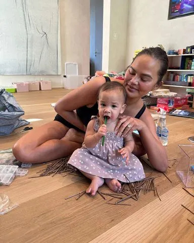 <p>Chrissy Teigen/Instagram</p> Chrissy Teigen and daughter Esti.