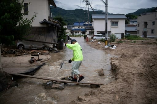 About 70 percent of Japan's land is made up of mountains and hills, so homes are often built on steep slopes, or flood-prone flat plains below them