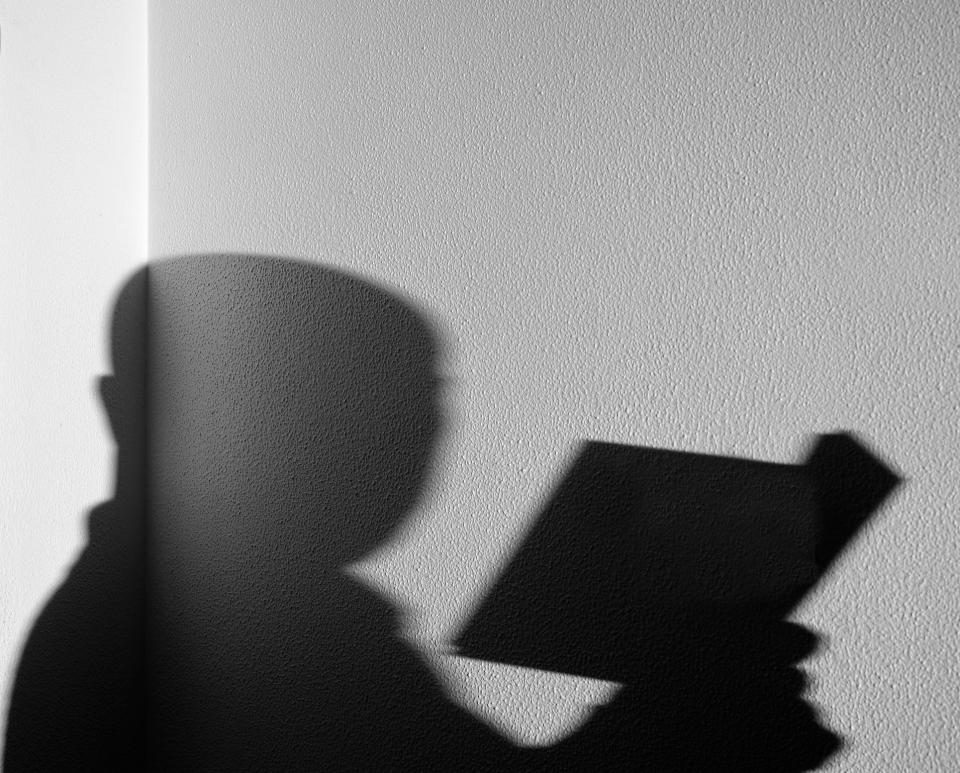 Gray silhouette on white background