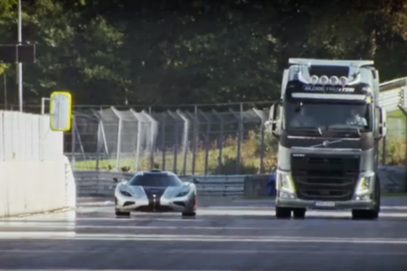 Supercar vs Lorry