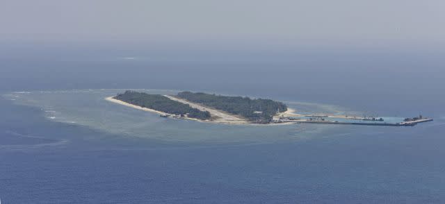 Itu Aba from the air. <span class="inline-image-credit">(Taiwan's Ministry of Defense via AP)</span>