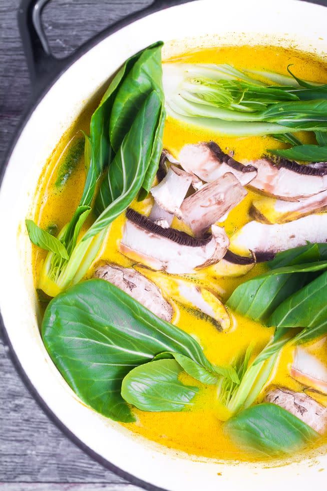 <p>This soup is made using pak choi and golden turmeric for a "revitalising soup."</p><p>Get the <a href="https://theviewfromgreatisland.com/radiant-bok-choy-soup/" rel="nofollow noopener" target="_blank" data-ylk="slk:Radiant Pak Choi Soup;elm:context_link;itc:0;sec:content-canvas" class="link ">Radiant Pak Choi Soup</a> recipe.</p><p>Recipe from <a href="https://theviewfromgreatisland.com/" rel="nofollow noopener" target="_blank" data-ylk="slk:The View From Great Island;elm:context_link;itc:0;sec:content-canvas" class="link ">The View From Great Island</a>.</p>