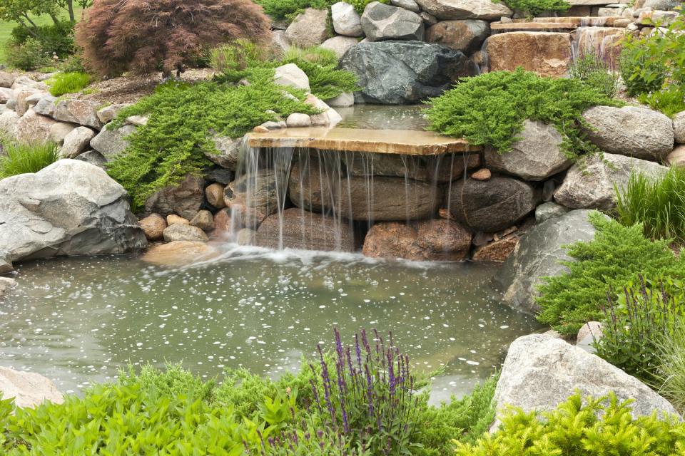 rock garden ideas waterfall