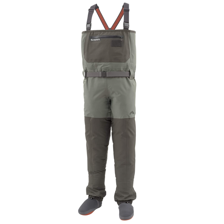 Simms Men's Freestone Waterproof Stockingfoot Chest Fishing Waders; fishing and hunting waders