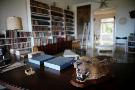 Objects are displayed at the Ernest Hemingway Museum during a visit of U.S. Congressman James Mcgovern (not pictured) in Havana, Cuba, March 30, 2019. REUTERS/Alexandre Meneghini