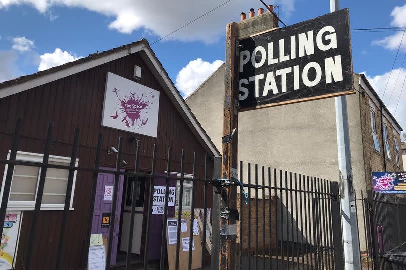 The Space dance studio in Grafton Street, Hull, used as a polling station on Thursday, May 6.