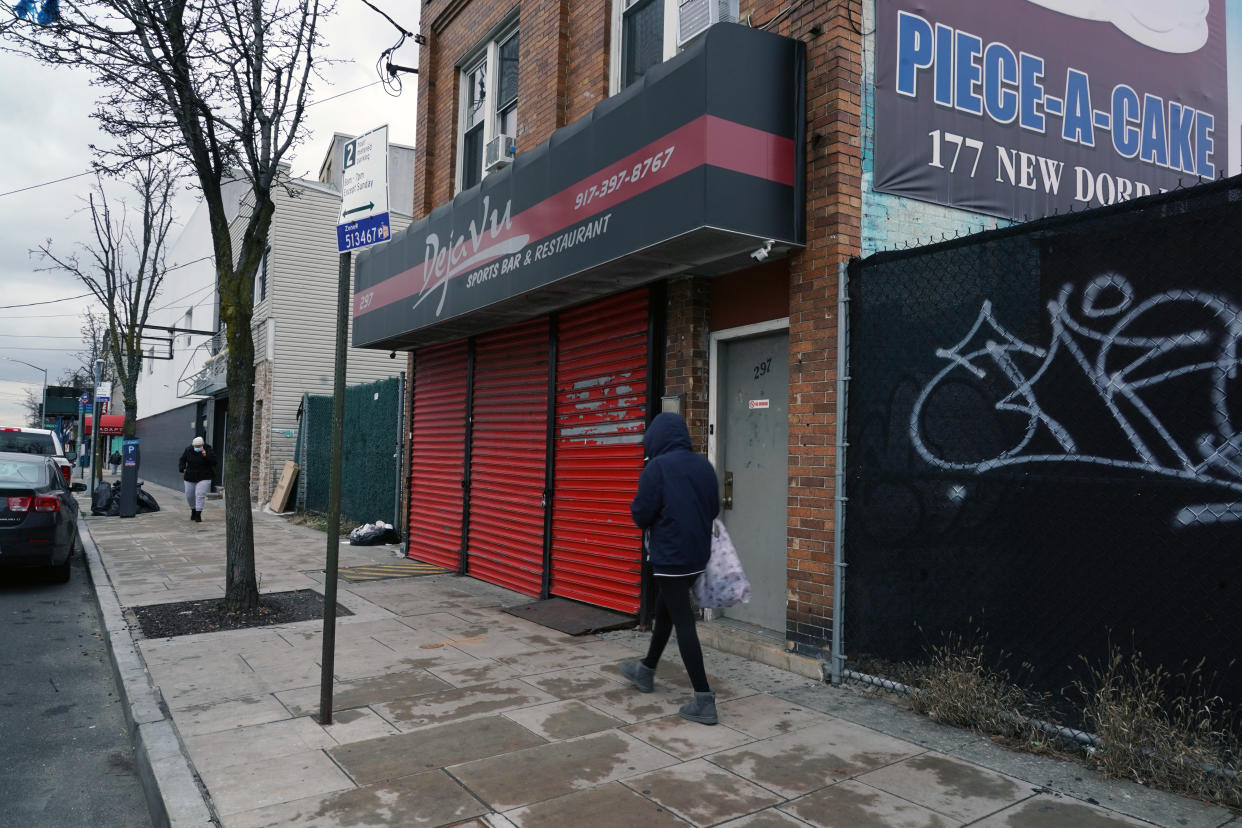 El bar deportivo Déjà Vu en Staten Island, el martes 5 de enero de 2021. (Michelle V. Agins/The New York Times)