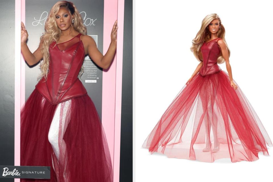 Laverne Cox and her Barbie doll