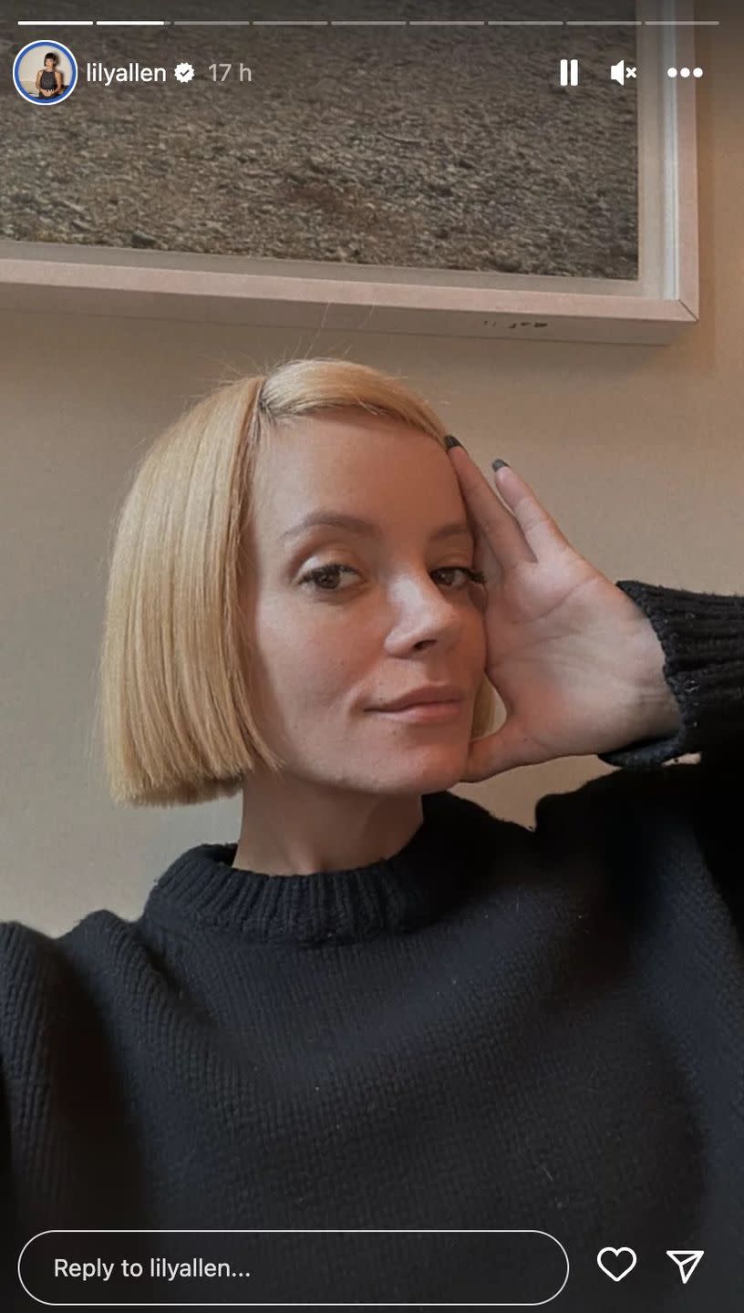 lily allen debuts new blonde hair transformation
