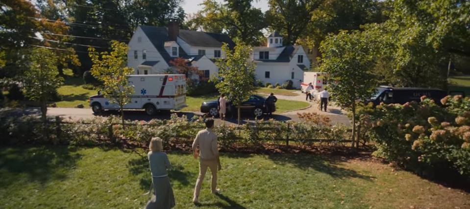 neighbors overlook a crime scene in "the watcher"