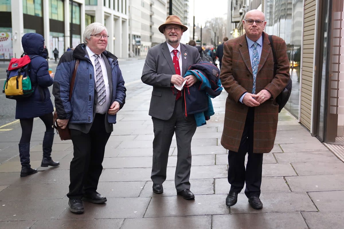 (left to right) Dr Paul Donaldson, general secretary of the HCSA, Philip Banfield, chair of the BMA, and Eddie Crouch, chair of the British Dental Association (Stefan Rousseau/PA) (PA Wire)