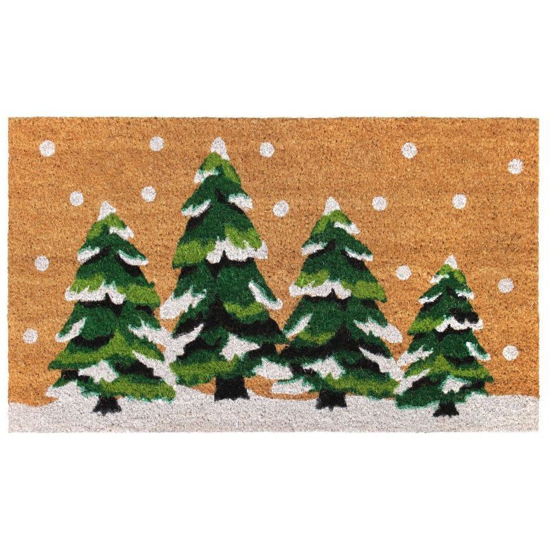 8) Tufted Christmas Topiaries Doormat