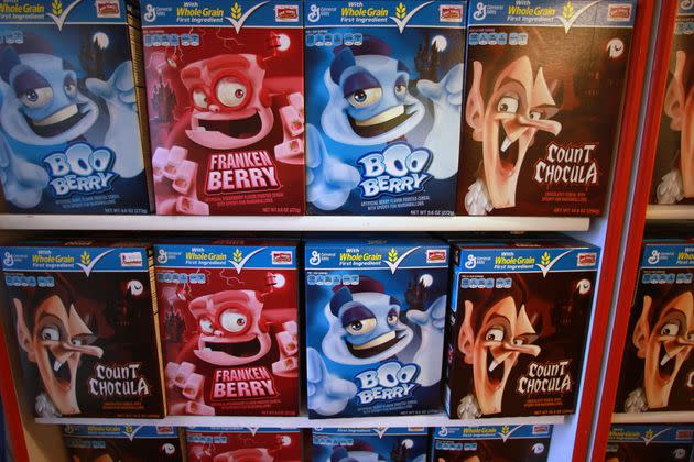 General Mills' Monster Cereals as they appeared in a seasonal 2012 campaign. (Photo: Rene Johnston via Getty Images)