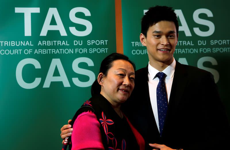 FILE PHOTO: CAS public hearing of WADA appeal against Chinese swimmer Sun Yang and FINA in Montreux