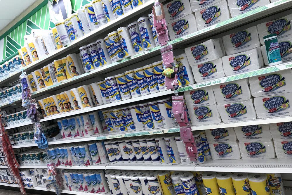 paper products at the Dollar Tree