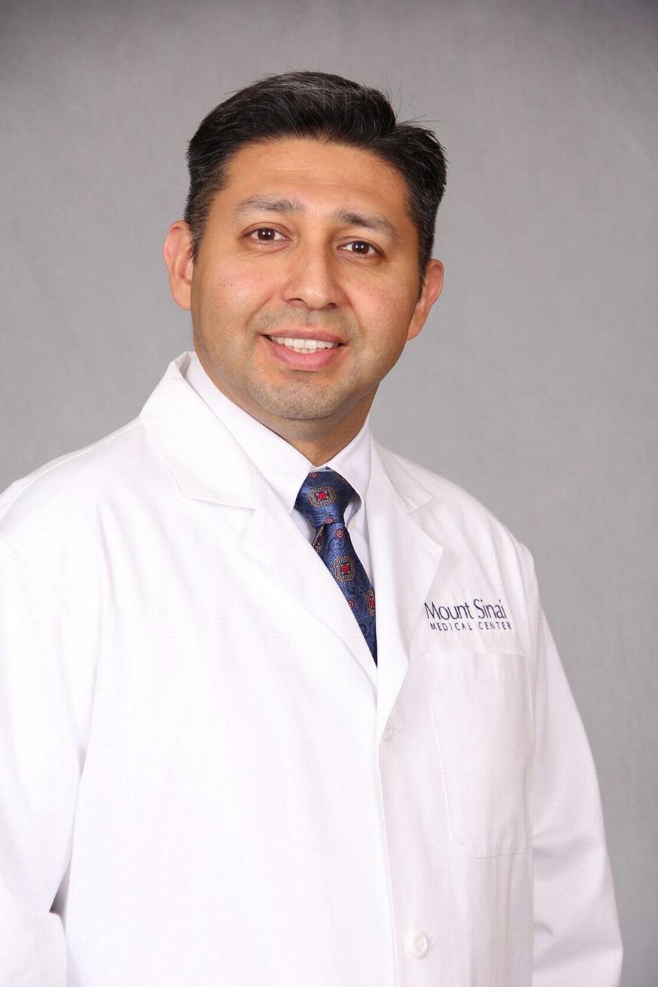 Dr. Clifford Medina, chief of general medicine at Mount Sinai Medical Center in Miami Beach.