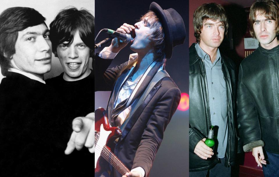 The Stones, Pete Doherty and Oasis have all been involved in their fair share of scraps (Picture: Alamy)