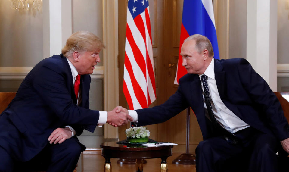 Image: Trump meets with Putin in Helsinki, Finland (Kevin Lamarque / Reuters file)