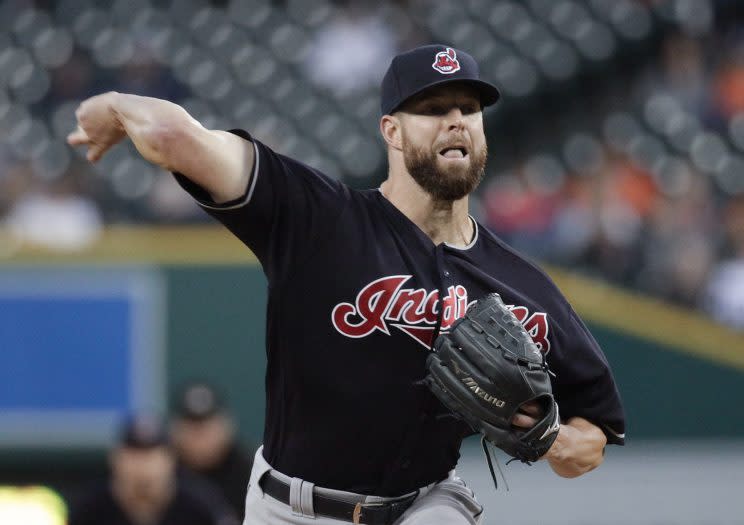 Corey Kluber leads the Indians staff, but it's sketchy after that. (AP)
