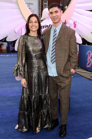 <p>Suzan Moore/PA Images via Getty</p> Annie O'Hara and Archie Renaux in central London on September 20, 2022.