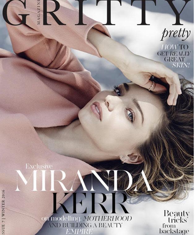 Kerr on the winter cover of Australian magazine Gritty Pretty.