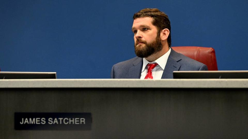 Manatee County Supervisor of Elections James Satcher is facing a lawsuit for not putting a school board seat on the November ballot, court records show. Satcher, who previously served on the Manatee County Commission, is pictured in this September 2023 Bradenton Herald file photo.