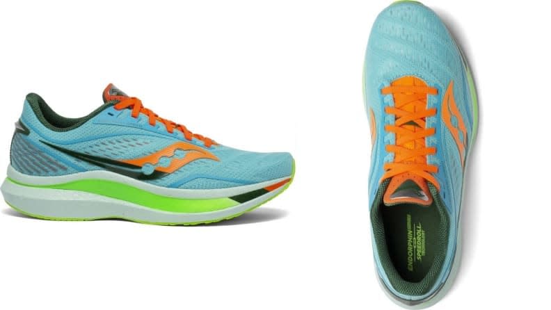 Saucony's Endorphin Speed is a springy, well-cushioned running shoe.