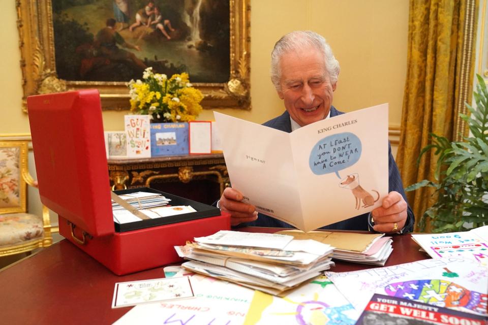 King Charles reads get well cards following cancer diagnosis