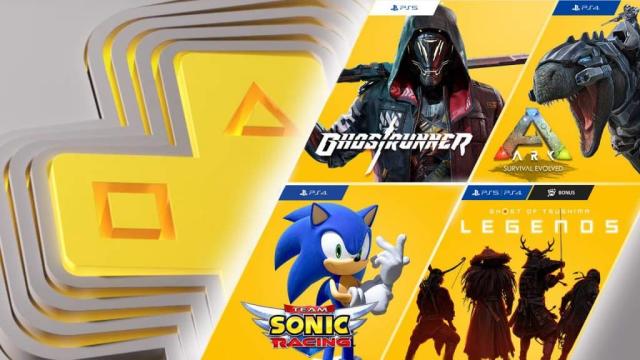 PS Plus: Ark: Survival Evolved, Team Sonic Racing, Ghostrunner são