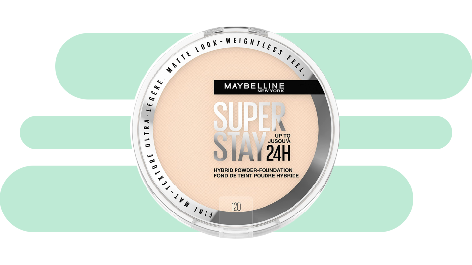 Get a matte base with the Maybelline New York Super Stay Up To 24-Hour Hybrid Powder Foundation.