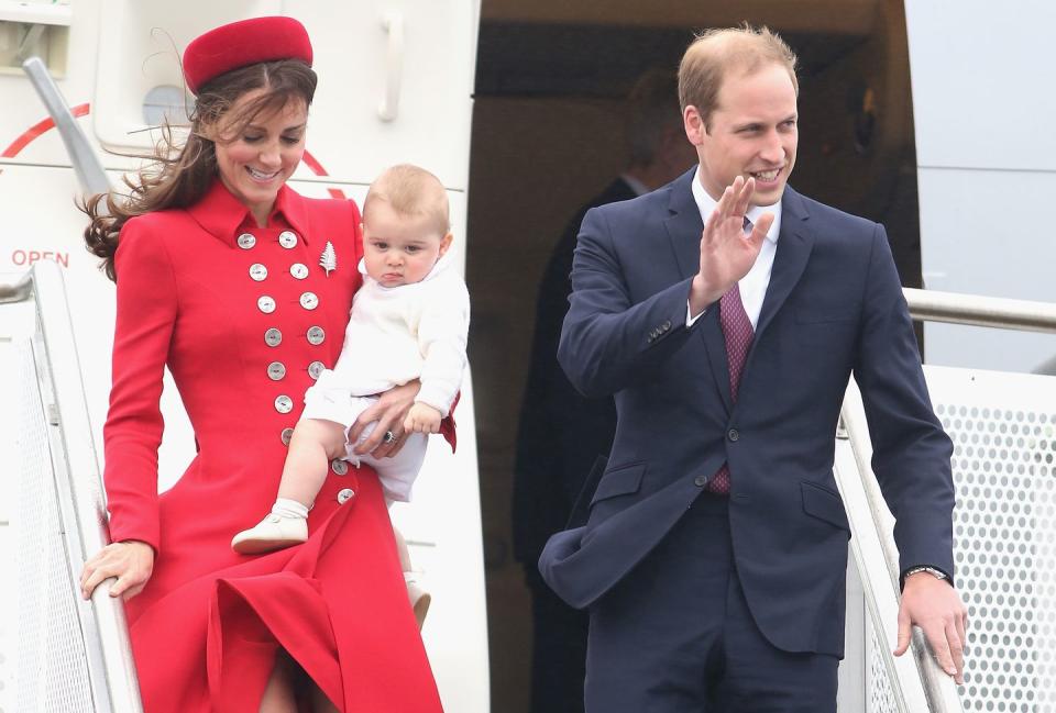 <p>Prince George and his parents, the Duke and Duchess of Cambridge, arrive in New Zealand for the first day of a Royal Tour.</p>