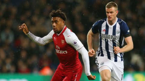 Alex Iwobi Arsenal Chris Brunt West Brom