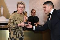 <p>Best Actress winner McDormand brought her son, Pedro Coen, to the awards show. </p>