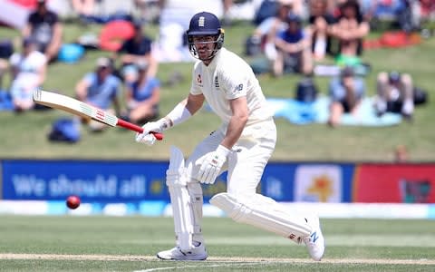 Jack Leach of England bats during day two of the first Test match between New Zealand and England at Bay Oval on November 22, 2019 in Mount Maunganui, New Zealand - Credit: Getty Images