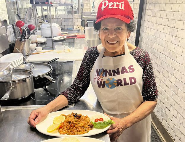 Enoteca Maria Nonna Rosa from Peru showcases her meal