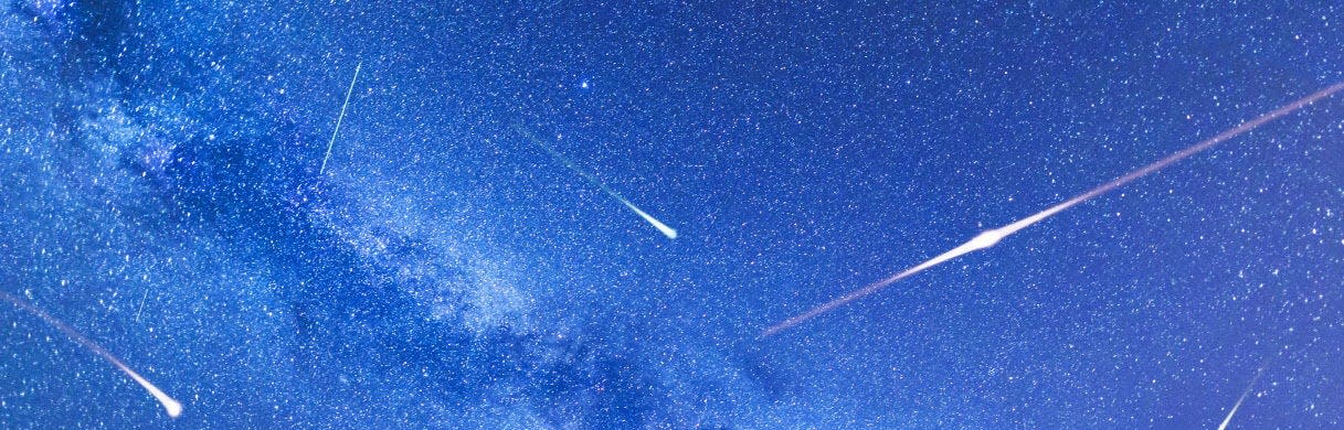 The Perseid Meteor Shower in 2017 is seen here. (Getty Images)