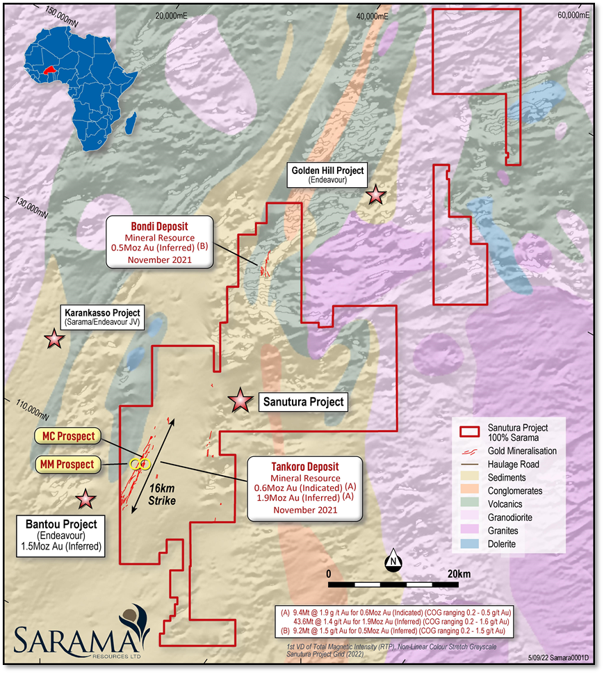 Sarama Resources Ltd., Wednesday, October 5, 2022, Press release picture