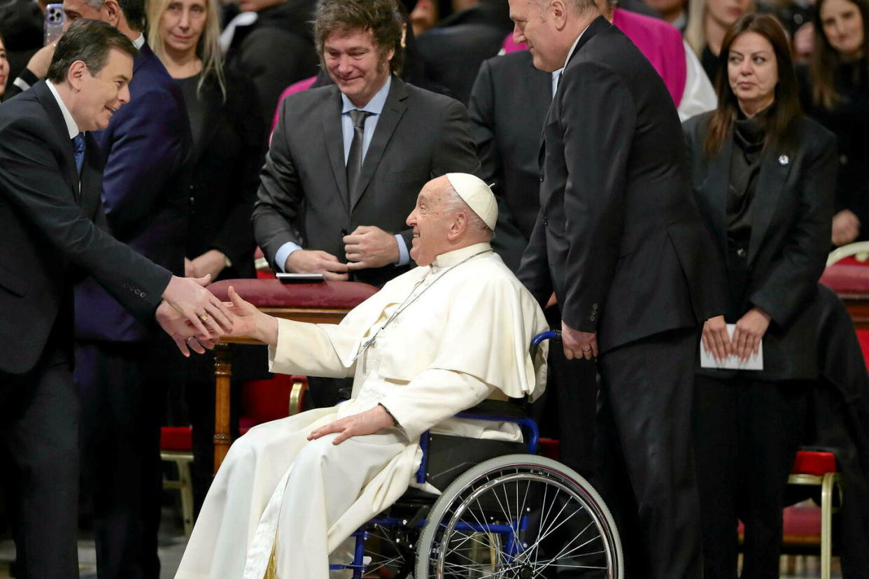 Le président argentin, Javier Milei, a participé à une messe au Vatican en compagnie du pape François.  - Credit:Grzegorz Galazka/SIPA / SIPA / Grzegorz Galazka/SIPA