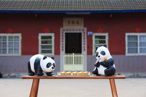 紙貓熊以可愛生動的造型與情境巡迴台灣各地。(圖片來源／紙貓熊展，1600貓熊世界之旅-臺北粉絲專頁）