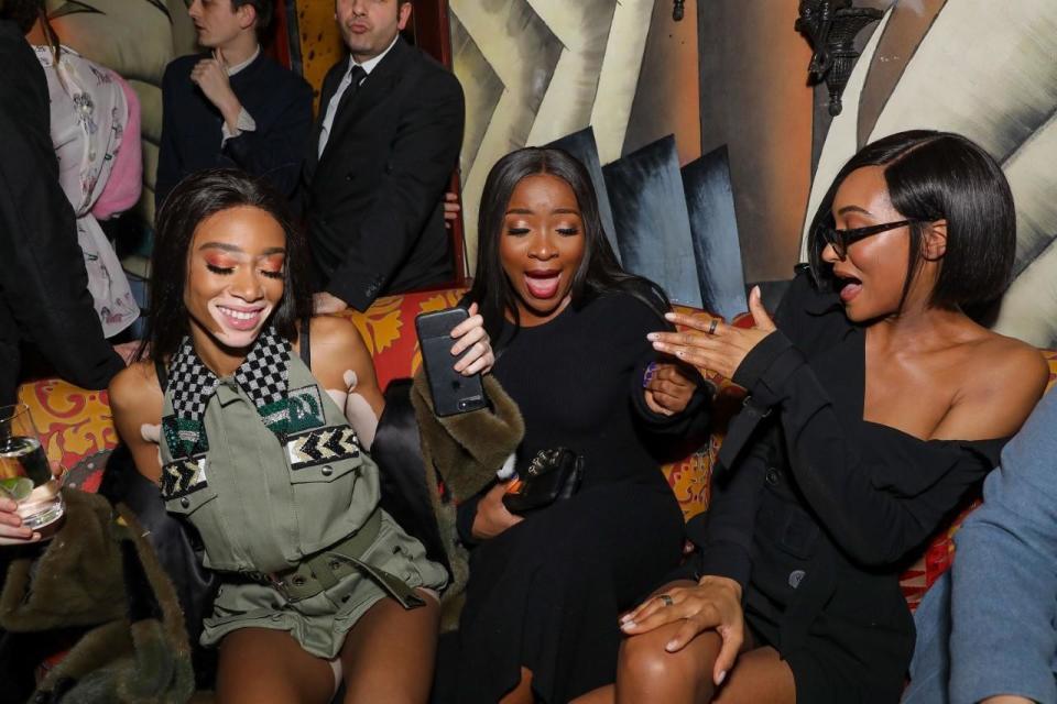 Dunn deal: Winnie Harlow, Ray BLK and Jourdan Dunn (Photo Dave Benett/Getty Images)