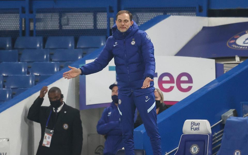 Thomas Tuchel, the head coach of Chelsea, had a frustrating evening - Telegraph/Pool