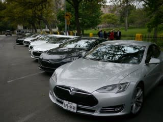 Tesla owners & supporters gather in Statehouse in Austin to support company [photo: John Griswell]