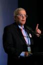 Carlos Larrazabal, recently elected president of Fedecamaras, Venezuela's main business union, speaks during the annual assembly of the guild in Maracaibo, Venezuela July 18, 2017. Picture taken July 18, 2017. REUTERS/Isaac Urrutia