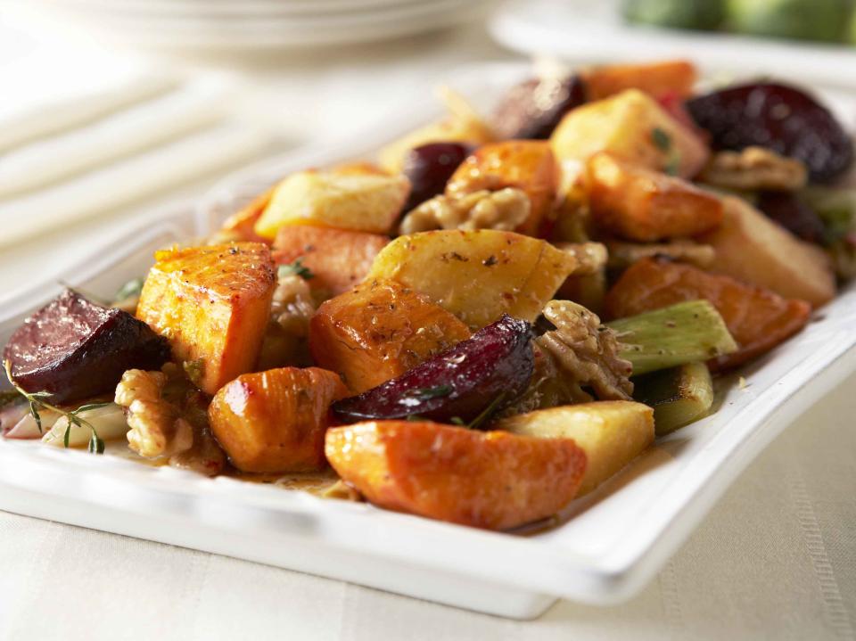 Roasted Vegetables with Walnut Vinagrette