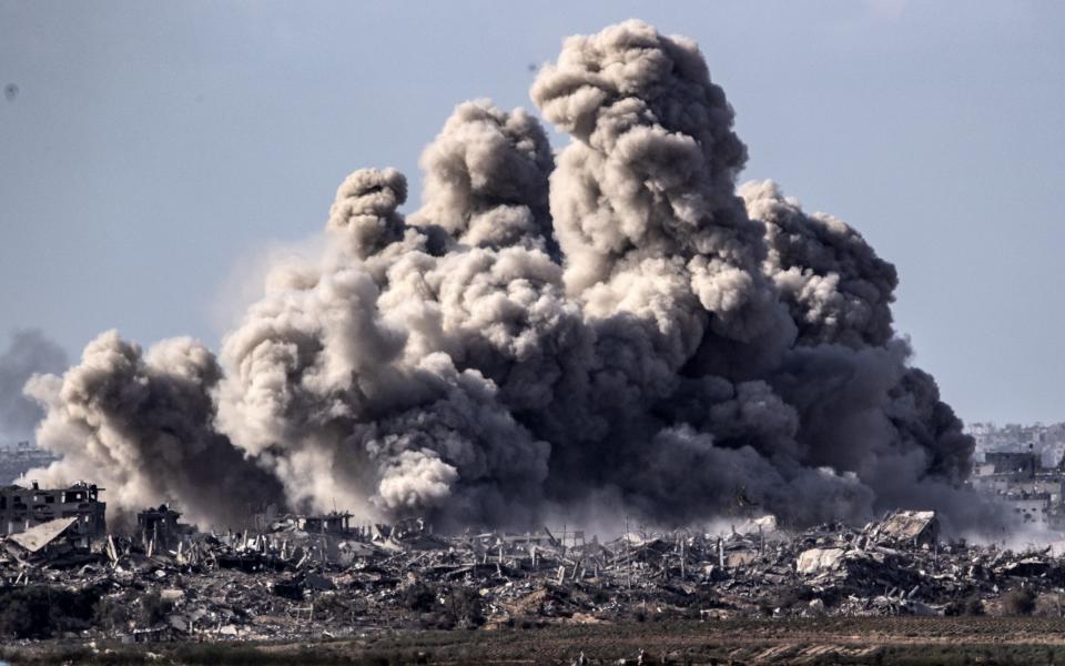 The aftermath of an Israeli attack on Gaza's Beit Hanoun on Tuesday