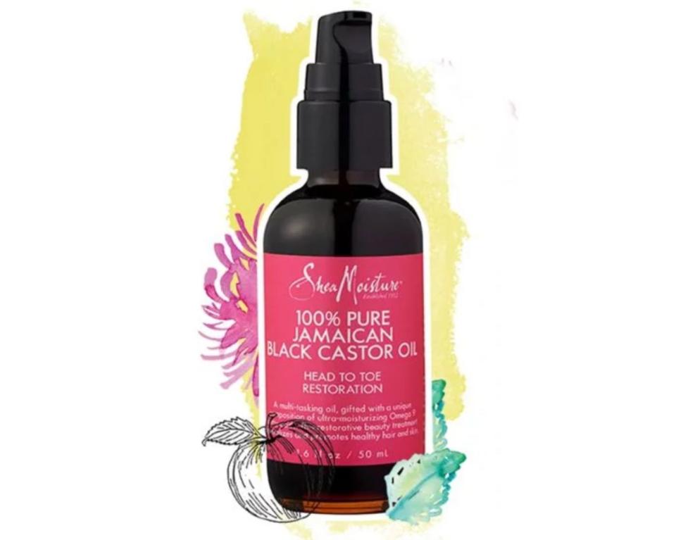 Hairstylist Jasmine Merinsky said she's a fan of castor oil, particularly for thick or curly hair.&nbsp;<br /><br /><strong><a href="https://www.sheamoisture.com/100-pure-jamaican-black-castor-oil-head-to-toe-restoration.html" target="_blank" rel="noopener noreferrer">Get the Shea Moisture 100% pure Jamaican black castor oil for $10.99.</a></strong>